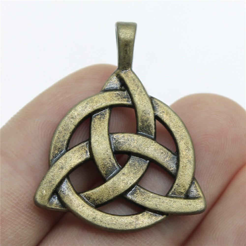 5pcs Triquetra Knot Symbols Triqueta Charms Pendants Antique Jewelry Making DIY Handmade Craft For Jewelry Making