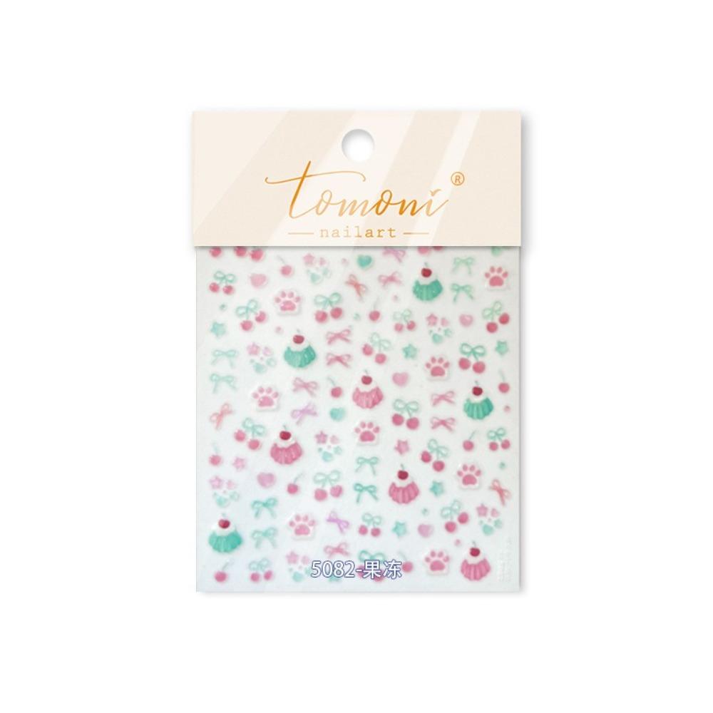 Lovely Strawberry Manicure Decals Muffin Cream Cake Ice Cream Cup Stickers New Nail Art Stickers