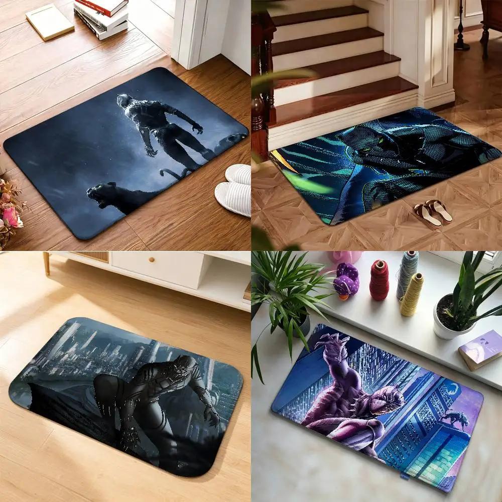 CUTE--B-BlackS-P-Panther Floor Mat Durable Carpet Rug For Footpad Mats Style Soft Bedroom Floor House Laundry Room Mat Anti-skid