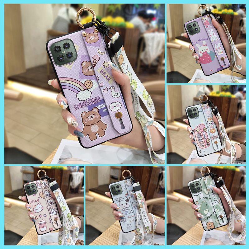Dirt-resistant Waterproof Phone Case For Cubot C30 Wristband Cute Kickstand Phone Holder Wrist Strap Protective Durable