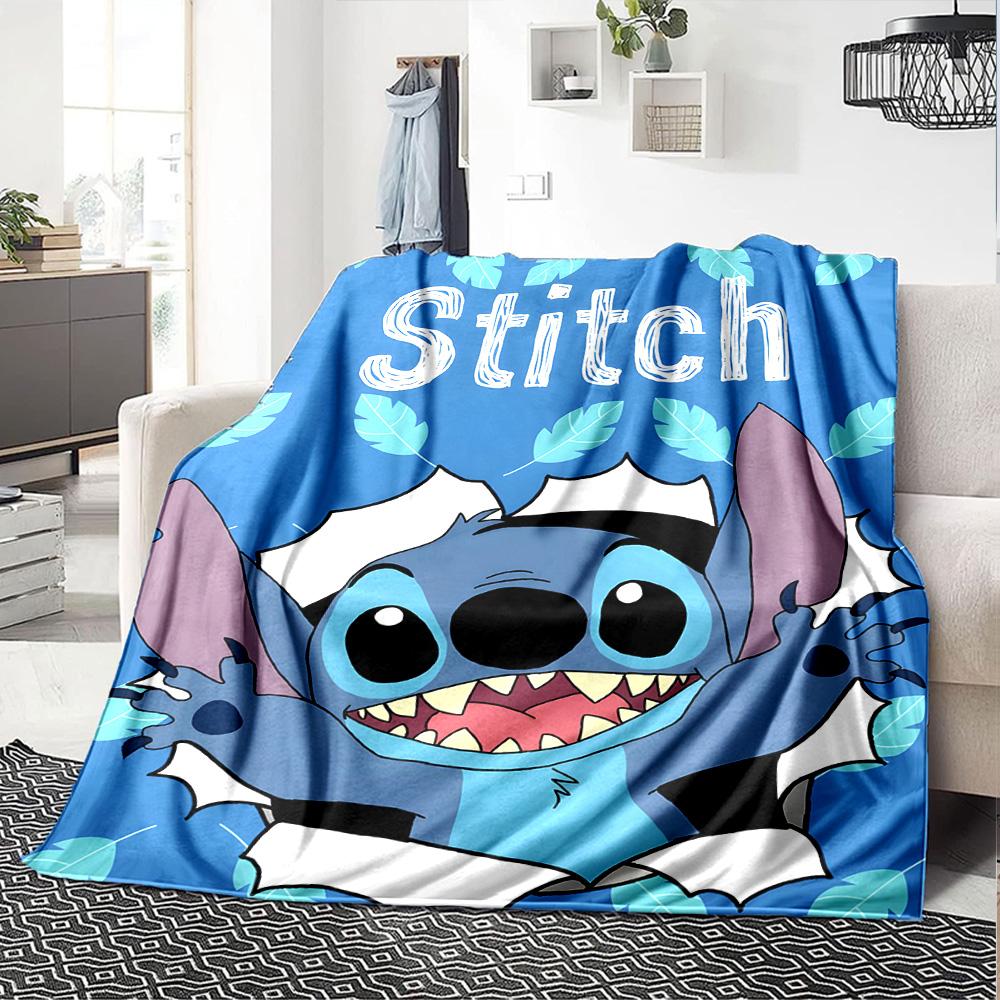 1pc S-Stitch2 Blanket, Gift, for Men and Women, Soft Blanket, Good for Sofa Bed Couch Travel, Lightweight Flannel Blanket
