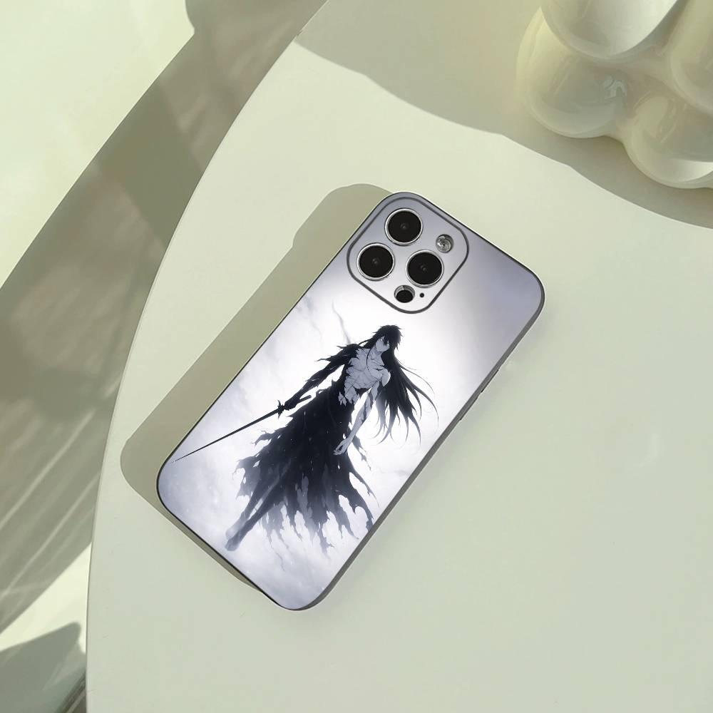 B-Bleach- Anime Ichigo Kurosaki   Phone Case For iPhone 17,16,15,14,13,12,11 Pro Max, Lightweight and Practical Soft Black Cover