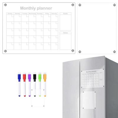 Magnetic Whiteboard Sticker Acrylic Writing Plan Whiteboard Portable Magnetic Refrigerator Dry Erase Board Calendar For Wall