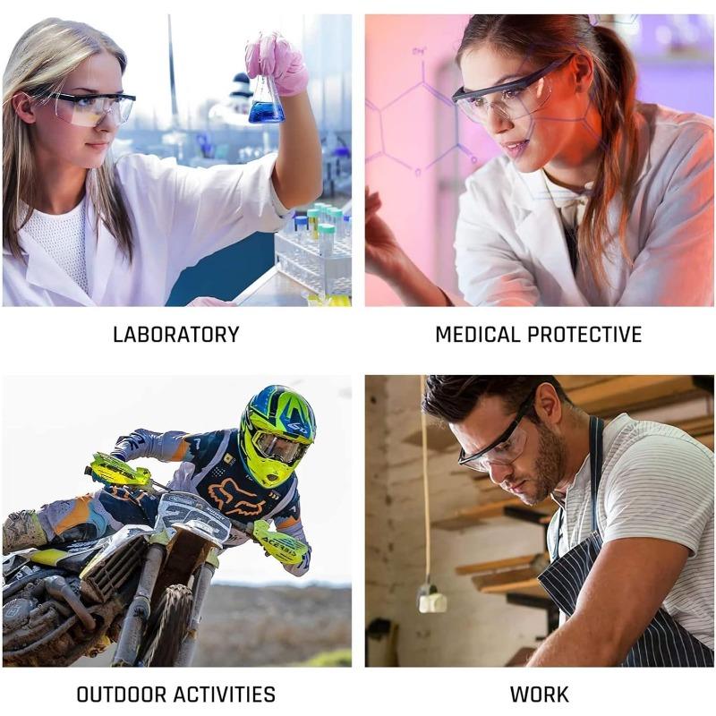 1PC Safety GlassesClear Anti-Fog Goggles Over Spec Glasses Protective Eye Wear Industrial Approved Wide Vision