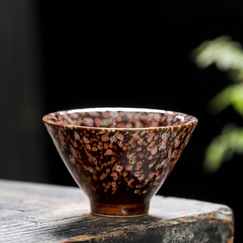 Kiln-Fired Ceramic Gongfu Tianmu Tea Tasting Bowl