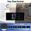 Dynamic RGB Display Alarm Clocks Dual Alarm Big Numbers Adjustable Brightness Volume Outlet Powered Digital Alarm Clocks