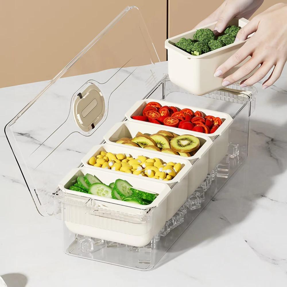 Detachable Refrigerator Storage Box Transparent Chilled Fruit Fresh-keeping Box Fridge Fruit Box