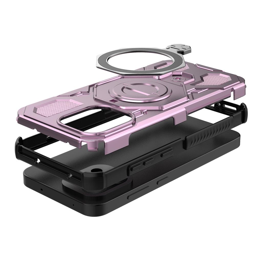 For OnePlus 13T 5G Magnetic Case Rotating Metal Kickstand PC + TPU Phone Back Cover
