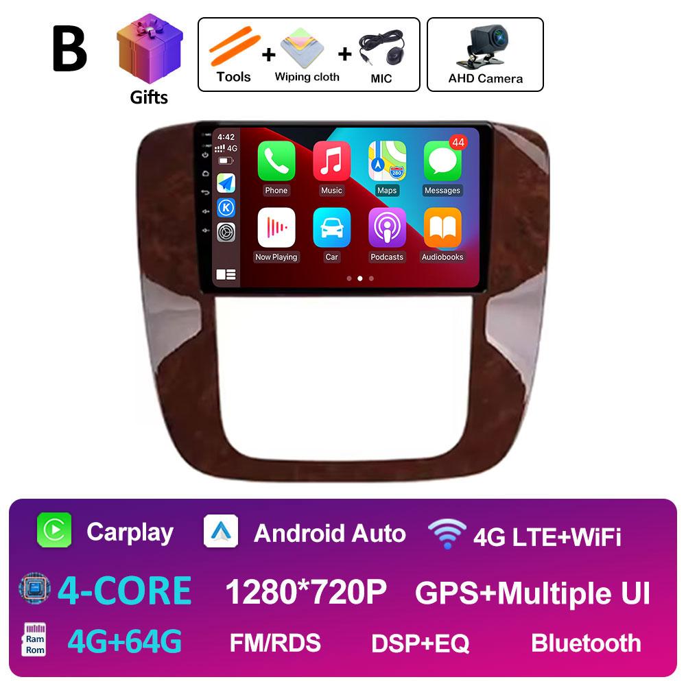 Android 14 For GMC Yukon Chevrolet Tahoe Suburban 2008 2009 2010 2011 2012 Wireless Carplay DSP Stereo Android OS BT Accessories
