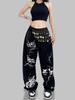 Trendy Thin Loose Hip Hop Graffiti Sweatpants for Summer