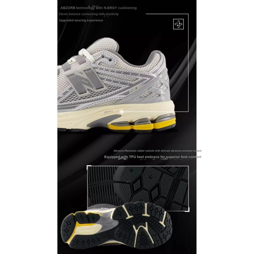 New Balance Nb 1906R Lightweight Comfortable Low-Top Kids Casual Shoes Kids sneaker Gray White Yellow GC1906RD