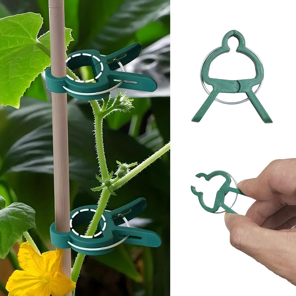 Adjustable Plant Clips - Reusable Garden Support For Flowers, Vines, Vegetables & Tomatoes - Durable Plastic, Essential Gardening Tools