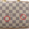 LOUIS VUITTON Saleya PM Handbag N51186 White Damier Azur Canvas Women Used