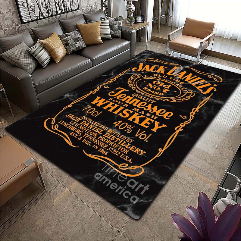 2026 new multi size J-Jack D-Daniels printed carpet yoga mat home decoration living room bedroom anti slip area carpet gift