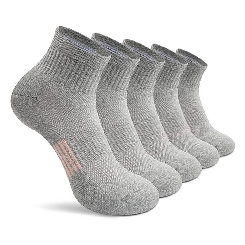 5/1pairs Men's Breathable Cotton Mid-Calf Socks - Sweat-Absorbent, Versatile Business & Sports Wear for All Seasons