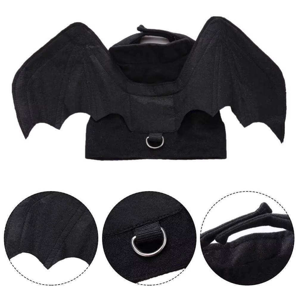 Adjustable Harness Cat Costume Black Bat Wings Costume Cute Dog Costume for Cats and Small Dogs