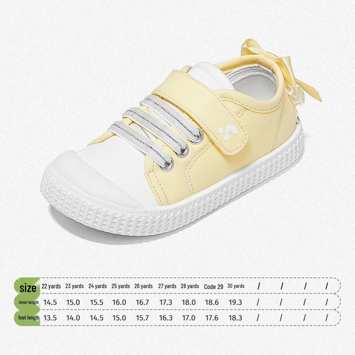 Snuffy Girls  Canvas Shoes - 2026 Spring Arrival, Breathable Indoor Kindergarten Shoes, White Size 27