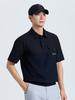 CHALLENGER Men'S Woven Pocket Collared Short Sleeve T-Shirt Black