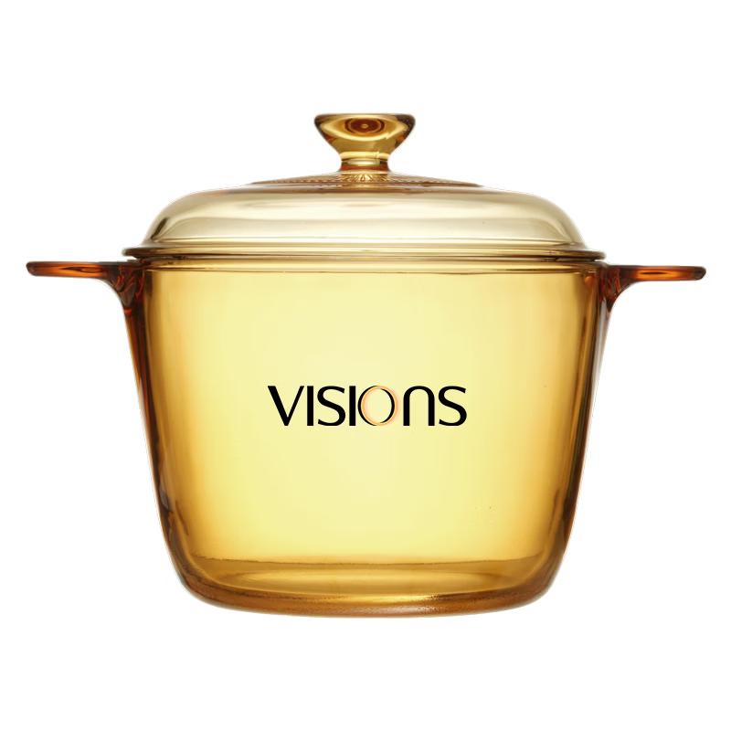 Corning VISIONS 3.5L Transparent Glass Double-Handle Casserole Pot