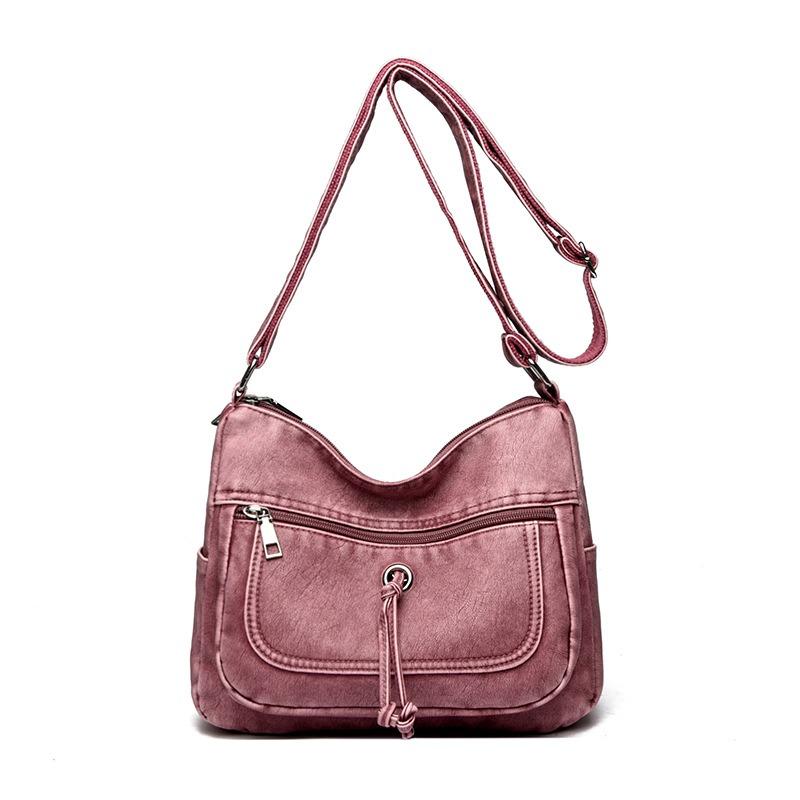 Retro lässige Umhängetasche für Damen, neue weiche Schultertasche mit großem Fassungsvermögen, modische und schlichte Damentasche, Muttertasche