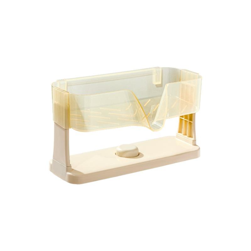 Kitchen Suction Cup Sink Drain Shelf Sponge Wipe Soap Scrub Countertop Storage Rack No Punching Shelf