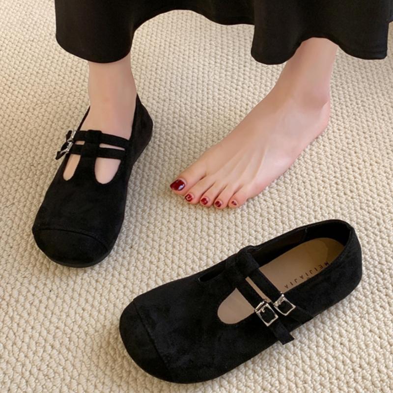 Fashion Spring And Autumn Women's Flat Shoes 2025 Designer New Style Fashion Retro Elegant Flat Shoes Casual Round Toe Ballet Flats