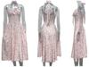 2025 European & American Style Summer Slim Spaghetti Strap Printed Halter Lace Dress
