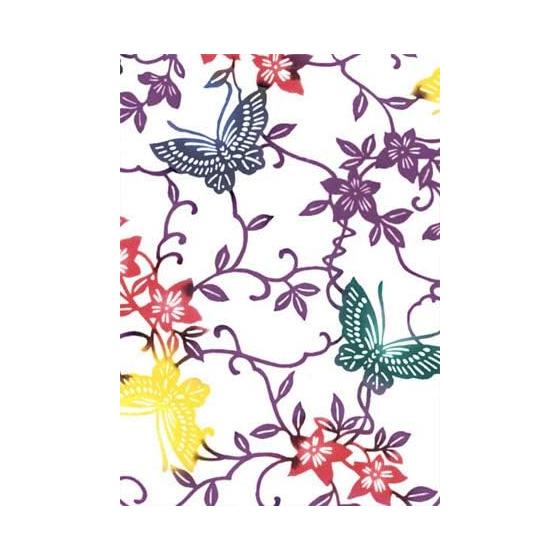 Todaya Shoten Tenugui Hand Towel - Clematis and Butterflies