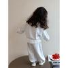 Girls' Spring/Fall Set Lace Sweatshirt + Sweatpants Two-Piece Set