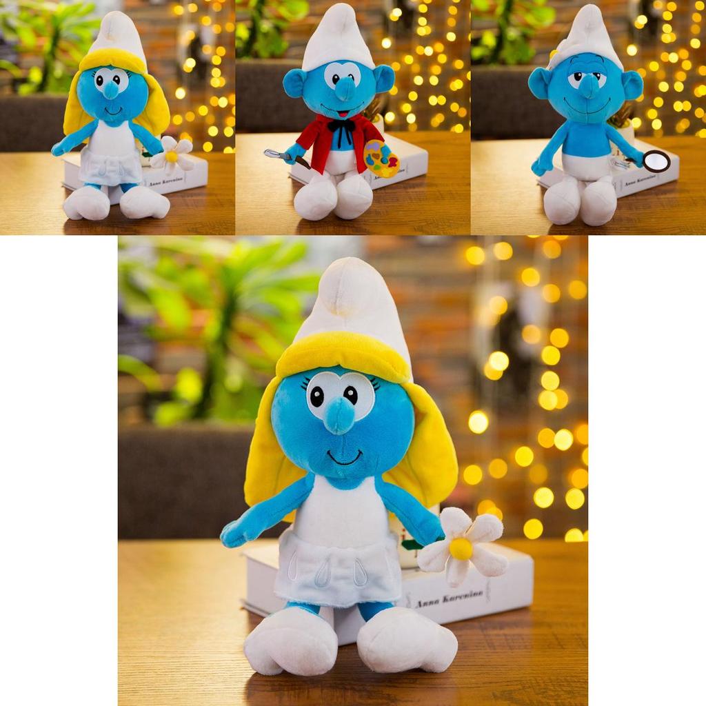 Ștrumpfi Jucărie de Pluș Păpușă Pernă Moale și Pufoasă Cadou de Ziua de Naștere Pentru Copii