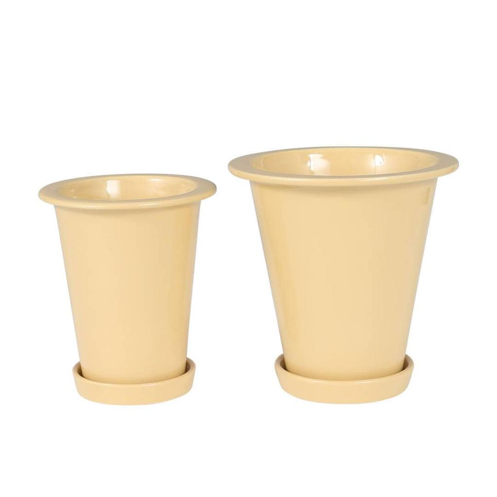 Dulton Botany Dlouhý květináč L Béžový Květináč zdobený embosovaným logem a zemitými barvami Vertikální BOTANY 6 Výška cm Průměr cm Ne. 18.4 18.7