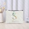 26 Letters Flowers Custom Printed Makeup Bag Bridesmaid Wedding Makeup Box Gift Organizer Travel Perfume Toilet Side Bag
