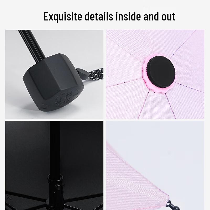 Hongye Three-Fold Pure Color Semi-Automatic Umbrella