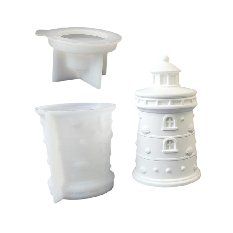 Silicone Lighthouse Jar Mould To Create Unique Resin Jewelry Boxes And Home Decoration Items