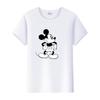 Vintage Unisex Cartoon Tshirt Mickey Mouse Tops Graphic Clothes Summer Blouses Short Sleeve T-shirt White Tees