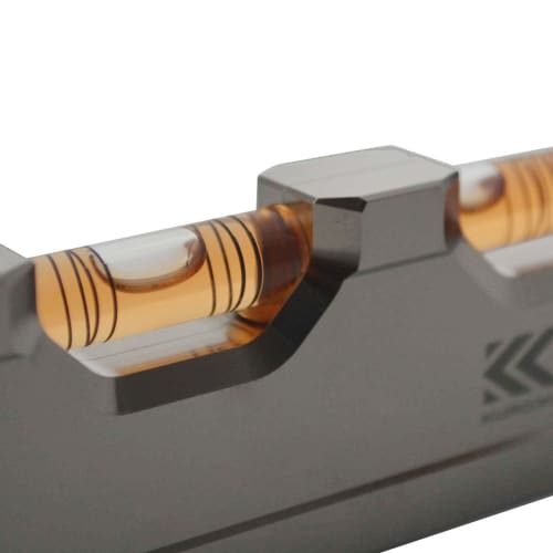 Fujiya Aluminum Level, Black and Gold, Approx. 215mm Wide, Bubble Orange, FTL-200-BG