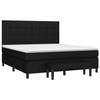 Maison Exclusive - Sommier à lattes de lit avec matelas Noir 180x200 cm Tissu