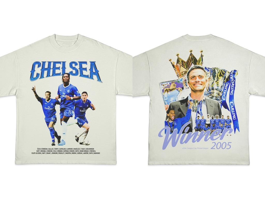 25ss Men T-shirts Casual Cotton Retro Top CHELSEA 04 05 Season TEE Short Sleeves Oversized Y2k Graphic Crew Neck Male T-shirts