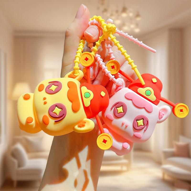 Portachiavi Fascino Cavallo Cartone Animato Ciondolo Borsa Decorazione da Appendere Portachiavi Auto Anno del Cavallo Regalo Fortunato 2026