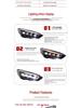 15-18 Ford Focus LED Headlight Assembly with Crystal Lens, DRL, and Flowing Turn Signals