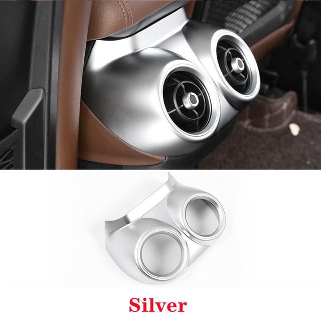 

Декоративная рамка в стиле углеродного волокна для заднего выхлопного отверстия автомобиля, подходящая для Alfa Romeo Stelvio 2017-автомобильный интерьер Silver A