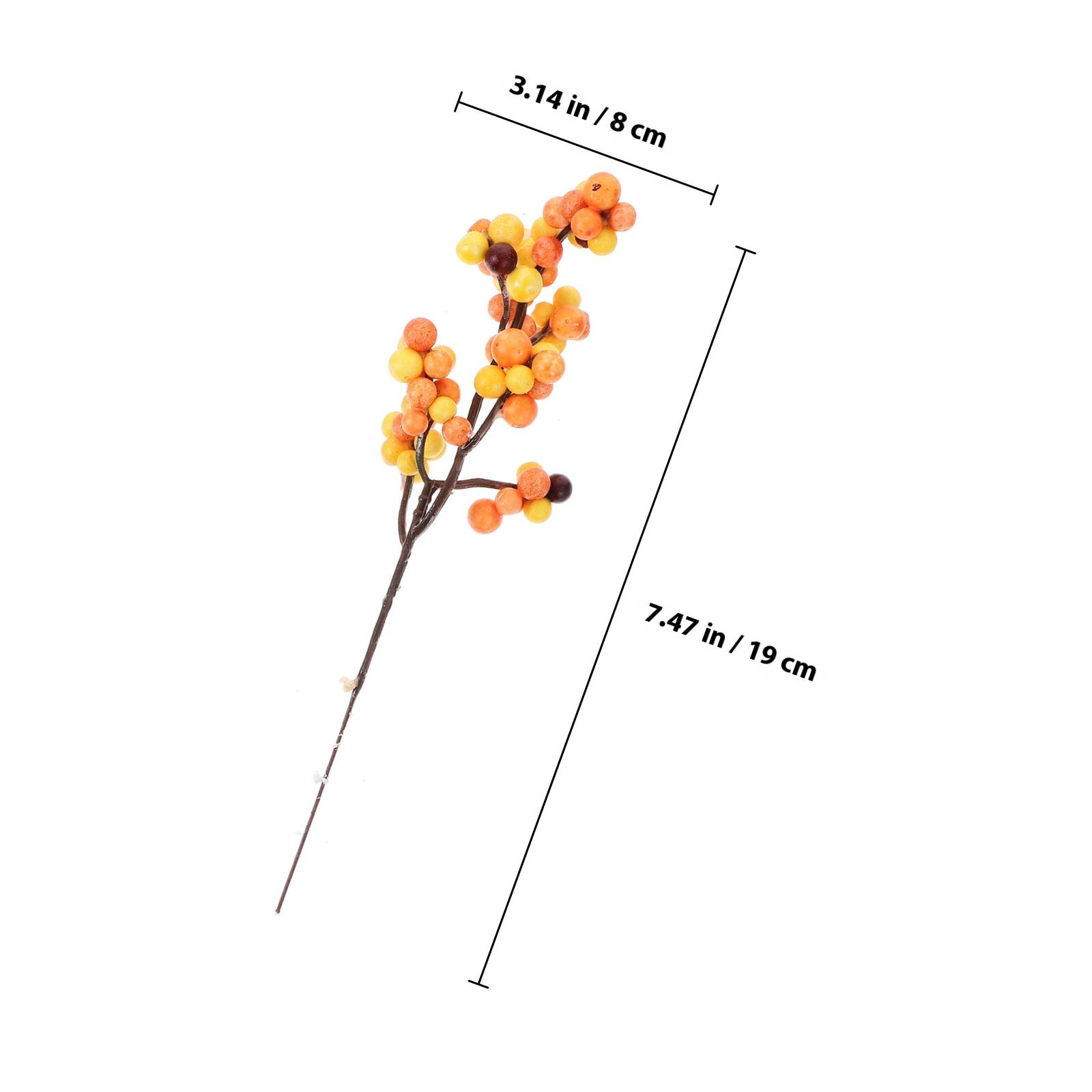 

12Pcs Artificial Berry Stems Christmas Decoration Plastic Berry Branches DIY Xmas Floral Arrangement Picks Christmas Decoration other жовтий