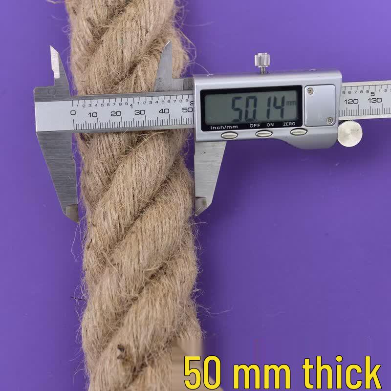 Короткая веревка из джута и конопли, цвет облачно-землистый желтый 50mm