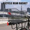 Bike Rear Basket Metal Large Rear Cycle Rack Frame Cycle Rear Shelf Schoolbag Cycle Storage Basket with Lid Cycling Basket