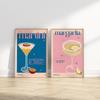 Margarita Martini Cocktail Bar Prints and Posters Retro Aesthetic Wall Art Pictures Kitchen Shop Club Decor Canvas Painting