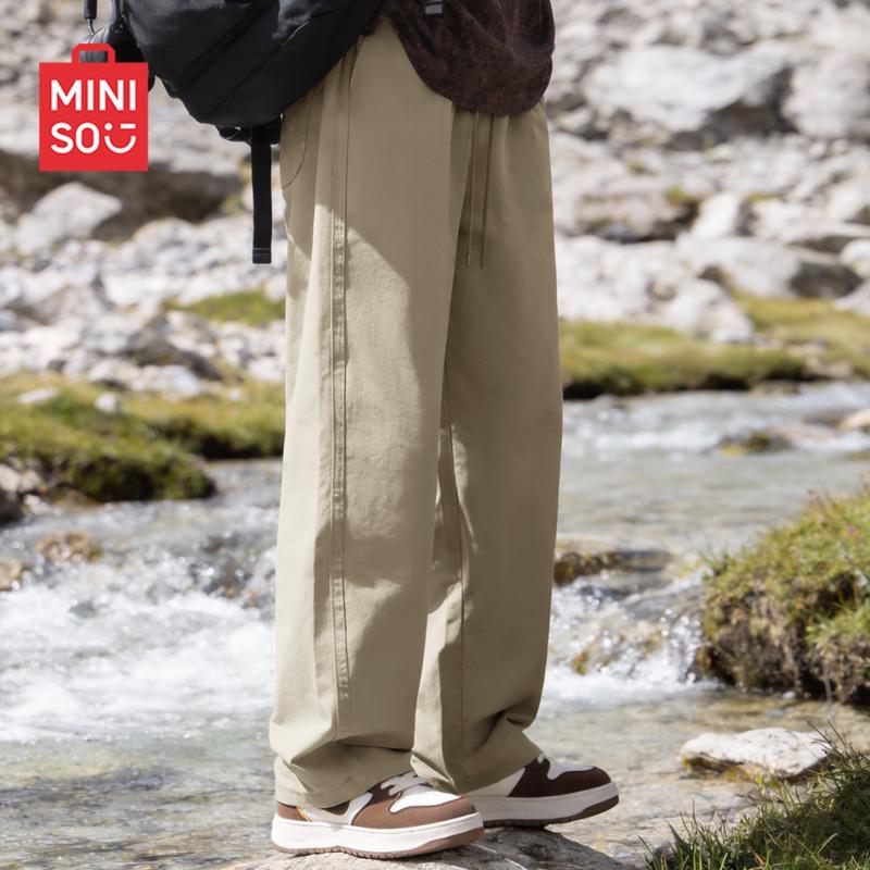 MINISO Men s Simple Loose Straight-Leg Casual Pants M