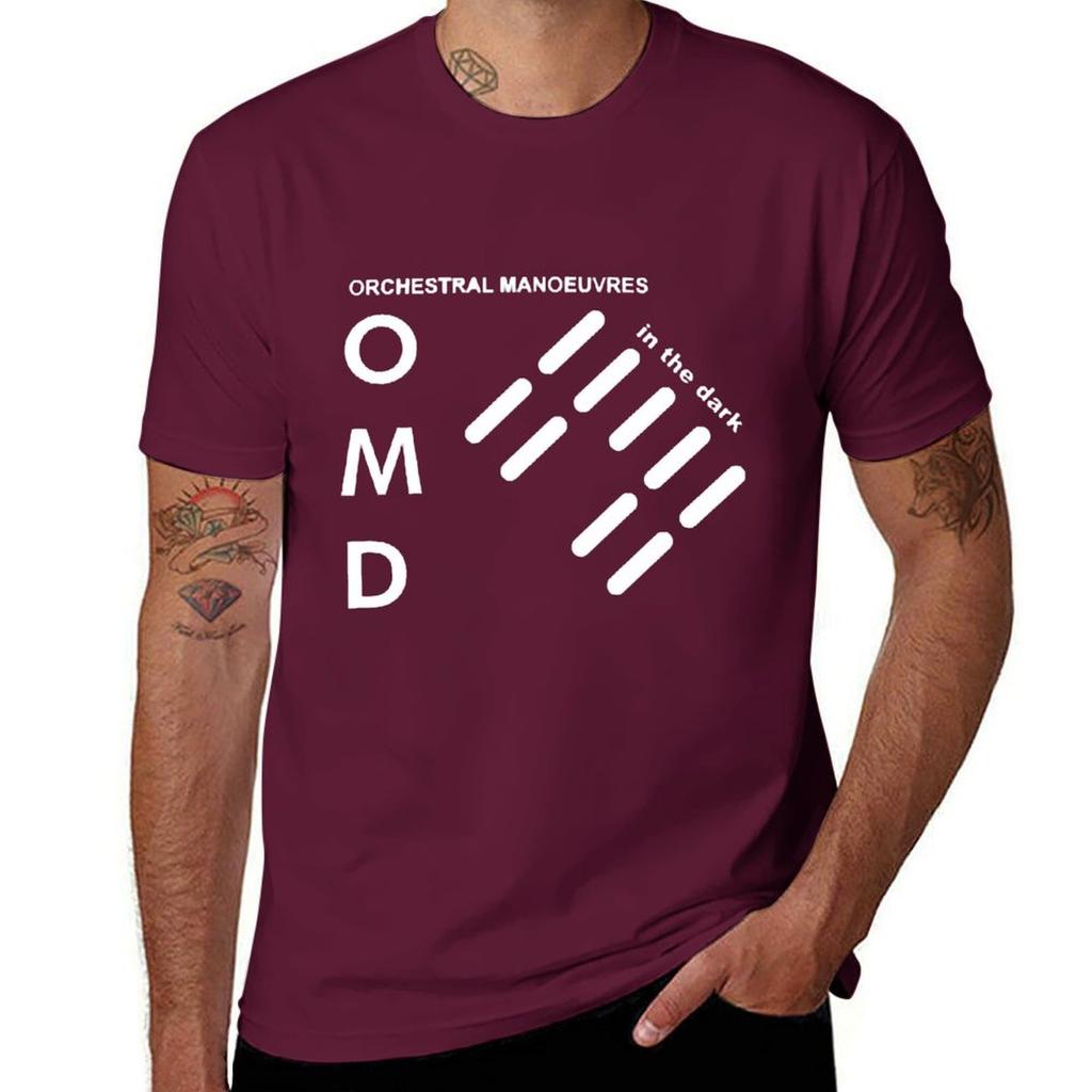 Omd T-Shirt Summer Clothes Plain Men's Cotton T-shirt