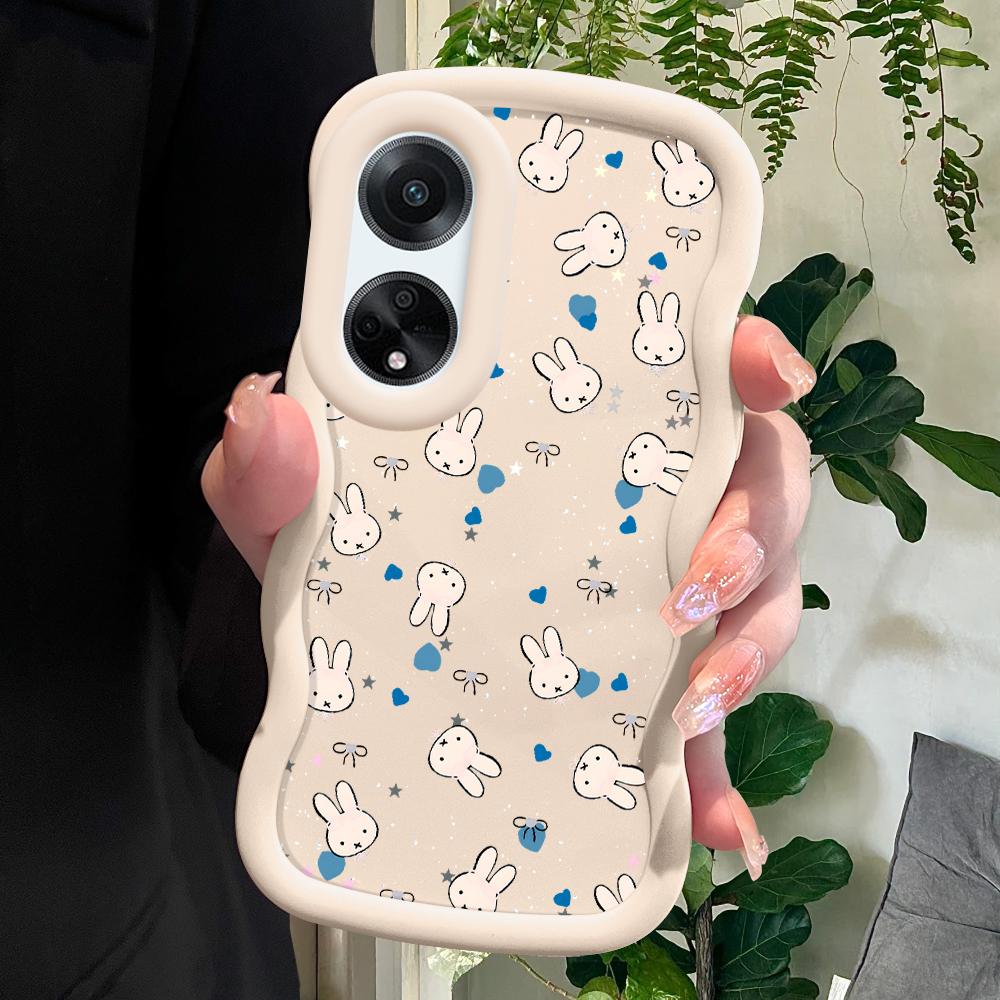 

Окрашенный узор Big Wave Edge Мягкий силиконовый материал Macaron чехол для телефона противоударный защитный резиновый чехол для OPPO Reno Realme OPPO F21 Pro 5G белый