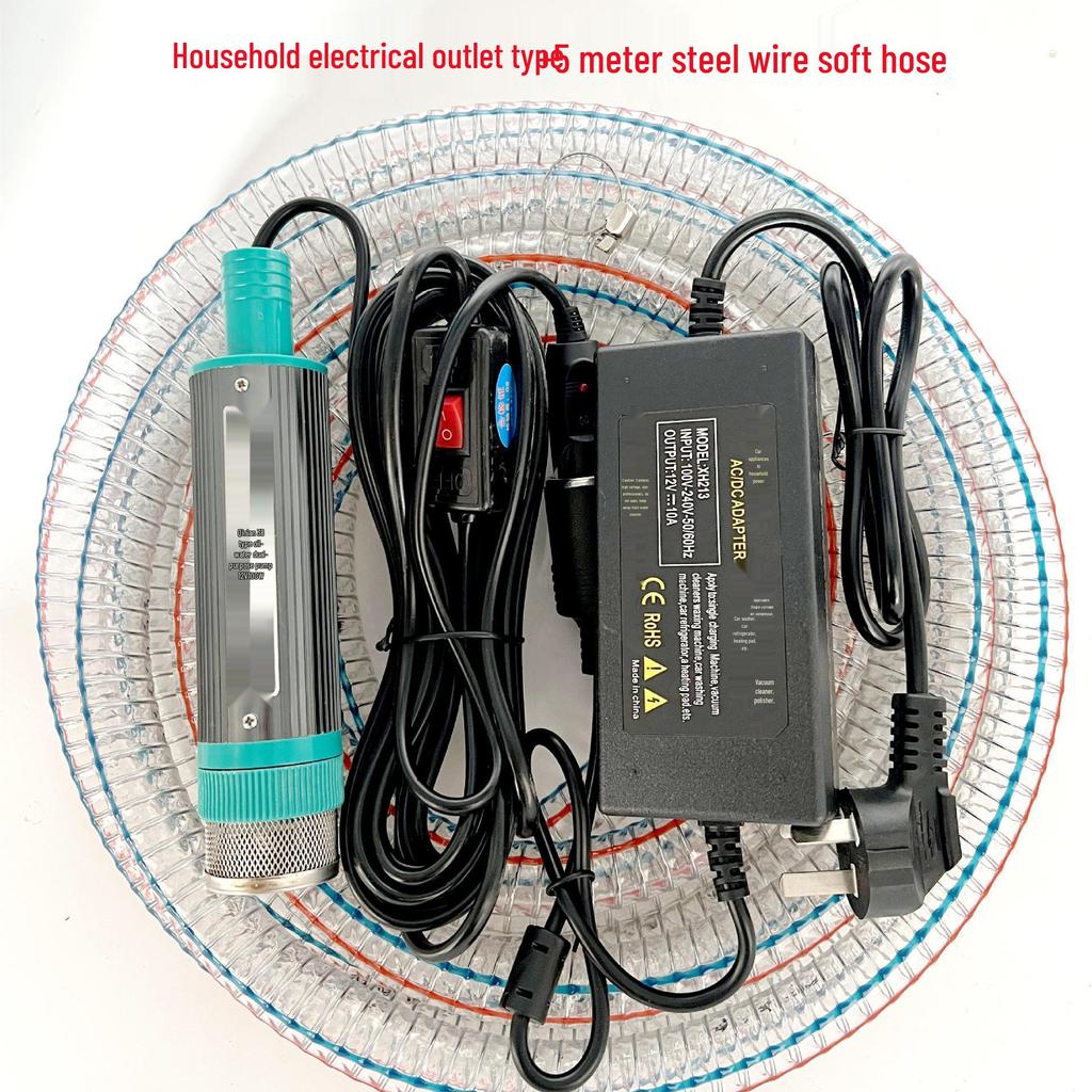 Mini Bomba de Agua Sumergible Autocebante para el Hogar y Cortador para Taladro