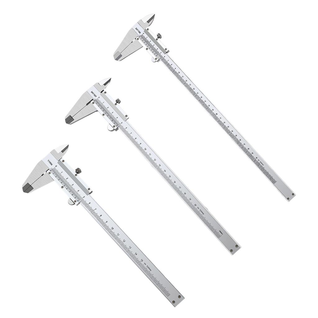 Stainless Steel Vernier Caliper 150/200/300mm Caliper Measuring Tool Manual Micrometer for Depth Diameter Measurement